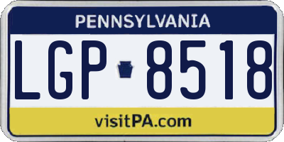 PA license plate LGP8518