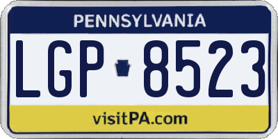 PA license plate LGP8523
