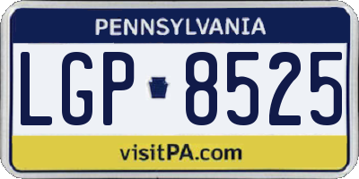 PA license plate LGP8525