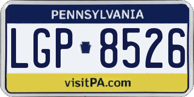 PA license plate LGP8526