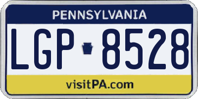 PA license plate LGP8528