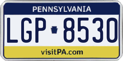 PA license plate LGP8530