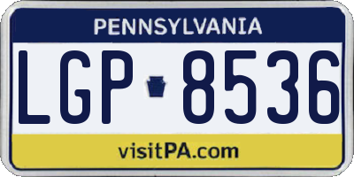 PA license plate LGP8536