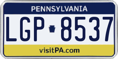 PA license plate LGP8537