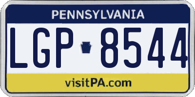 PA license plate LGP8544