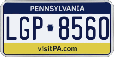 PA license plate LGP8560