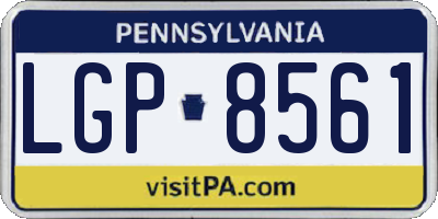 PA license plate LGP8561