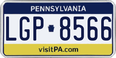 PA license plate LGP8566