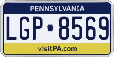 PA license plate LGP8569