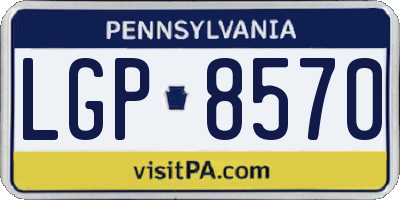 PA license plate LGP8570