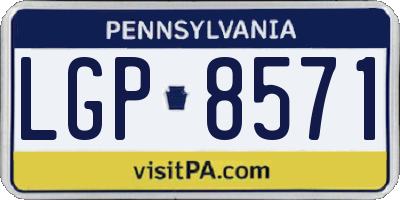 PA license plate LGP8571