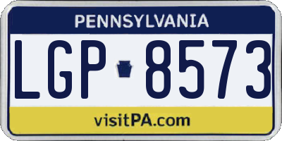 PA license plate LGP8573