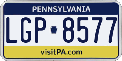 PA license plate LGP8577
