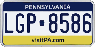 PA license plate LGP8586