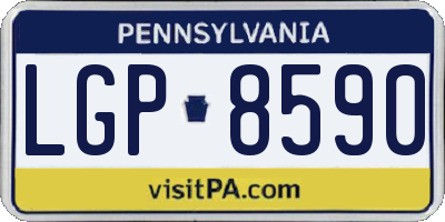 PA license plate LGP8590
