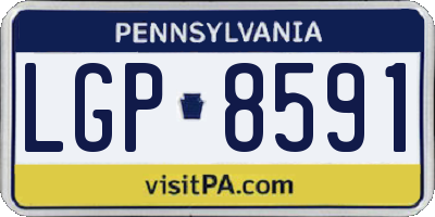 PA license plate LGP8591