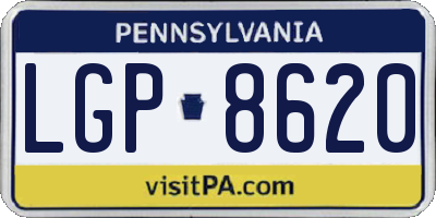 PA license plate LGP8620