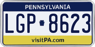 PA license plate LGP8623