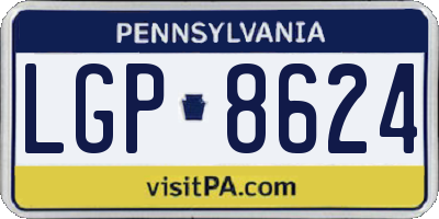 PA license plate LGP8624