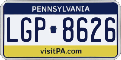 PA license plate LGP8626