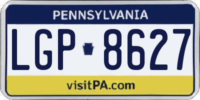 PA license plate LGP8627