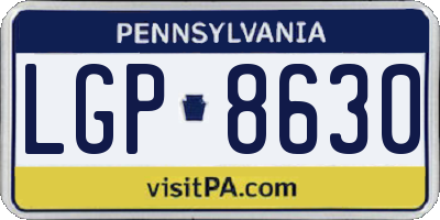 PA license plate LGP8630