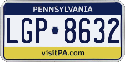 PA license plate LGP8632