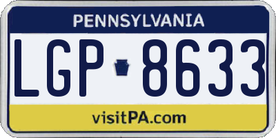PA license plate LGP8633