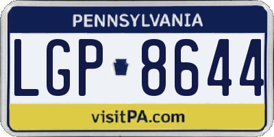 PA license plate LGP8644
