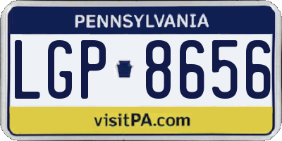 PA license plate LGP8656