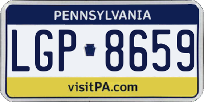 PA license plate LGP8659