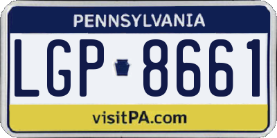 PA license plate LGP8661