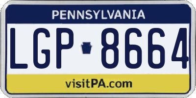 PA license plate LGP8664