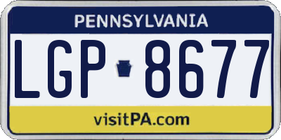PA license plate LGP8677