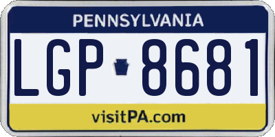 PA license plate LGP8681