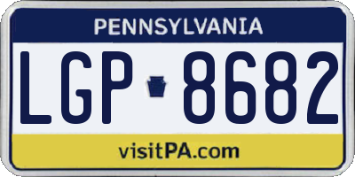 PA license plate LGP8682