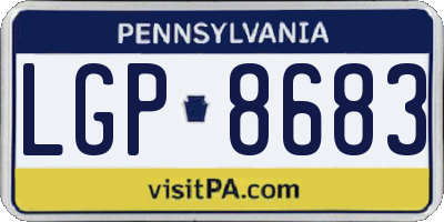 PA license plate LGP8683