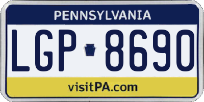 PA license plate LGP8690