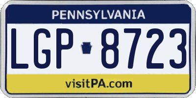 PA license plate LGP8723
