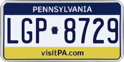 PA license plate LGP8729