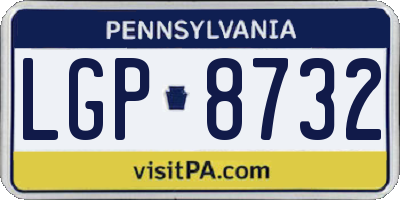 PA license plate LGP8732