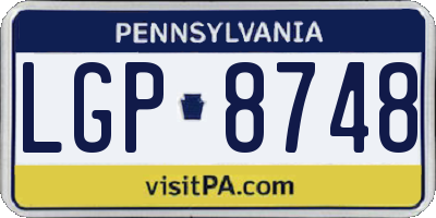PA license plate LGP8748