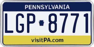 PA license plate LGP8771