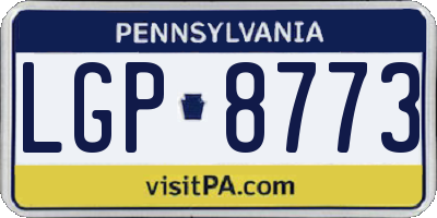 PA license plate LGP8773