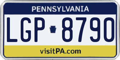PA license plate LGP8790