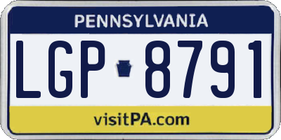 PA license plate LGP8791