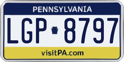 PA license plate LGP8797