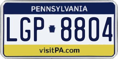 PA license plate LGP8804