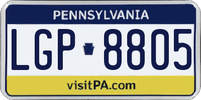 PA license plate LGP8805