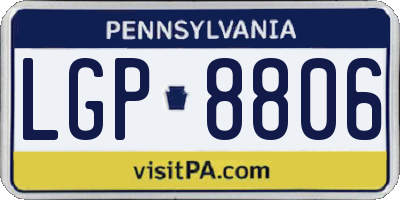 PA license plate LGP8806